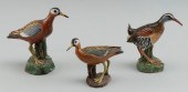 THREE FAIENCE PHALAROPES BY JE