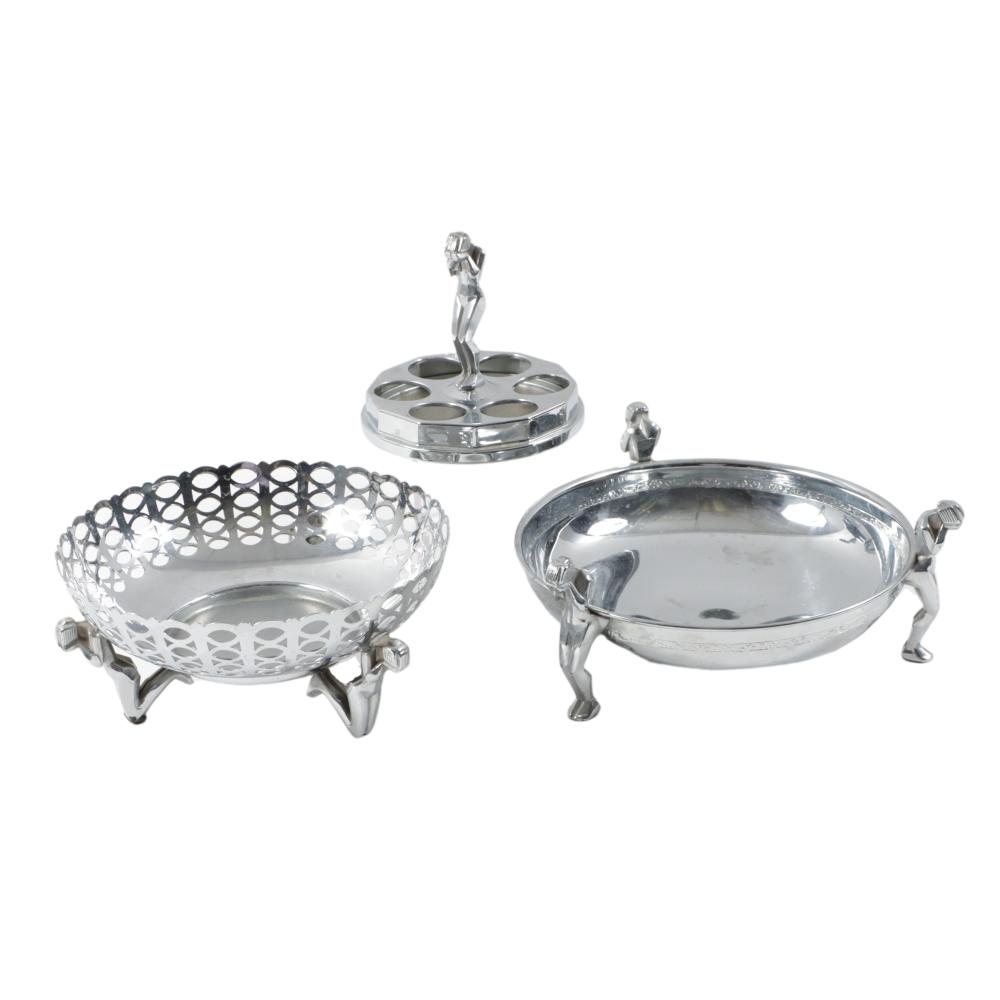 THREE FARBERWARE ART DECO CHROME