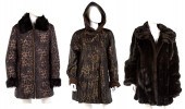 THREE FAUX FUR COATS All coats