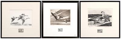 Three Federal duck stamp prints,