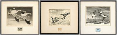 Three Federal duck stamp prints: