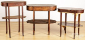 THREE FEDERAL MAHOGANY SEWING