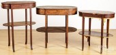 THREE FEDERAL MAHOGANY SEWING