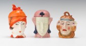 Three Female Head Tobacco Jars