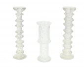 THREE "FESTIVO" GLASS TABLE IT