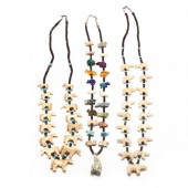 THREE FETISH NECKLACES To incl