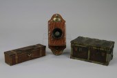 THREE FIGURAL BISCUIT TINS Lit