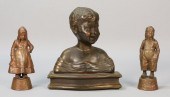THREE FIGURAL BRONZES ARMOR BR