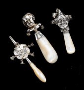 Three figural sterling silver