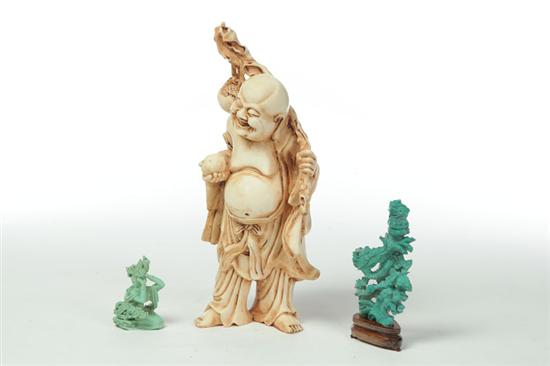 THREE FIGURES.  Asian  20th