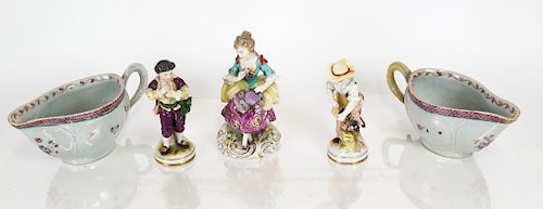 THREE FIGURES, TWO CREAMERS,
