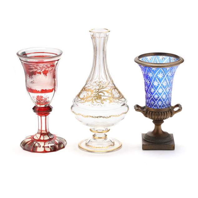 THREE FINE CONTINENTAL GLASS