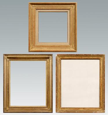 Three fine gilt wood frames: one