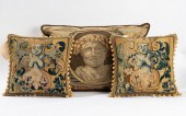 THREE FLEMISH TAPESTRY FRAGMEN