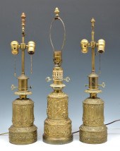 THREE FLORAL AND FIGURAL REPOU