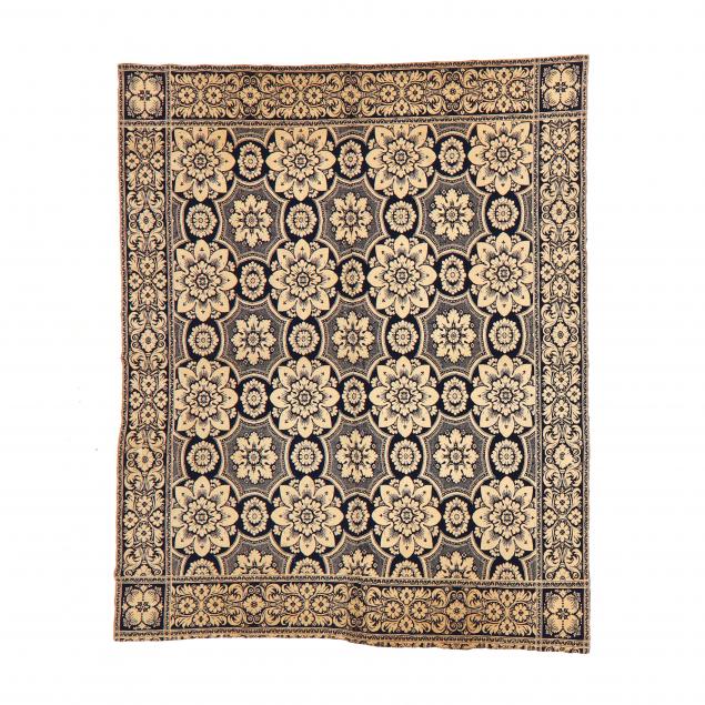THREE FLORAL JACQUARD COVERLETS