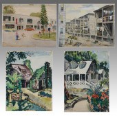 THREE FLORIDA WATERCOLOR PAINT