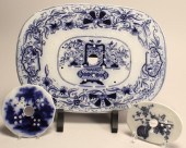 THREE FLOW BLUE RETICULATED LI