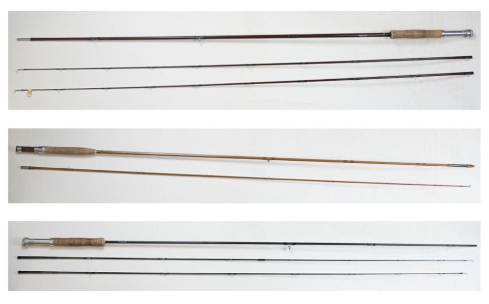 THREE FLY FISHING RODSTHREE FLY