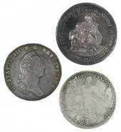 THREE FOREIGN SILVER COINS1626