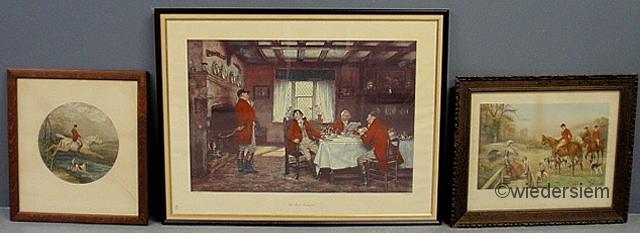 Three foxhunting prints- ?The
