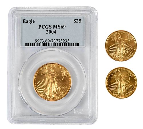 THREE FRACTIONAL AMERICAN GOLD