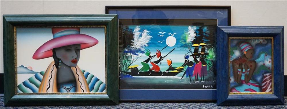 THREE FRAMED AFRO-CARRIBEAN TYPE