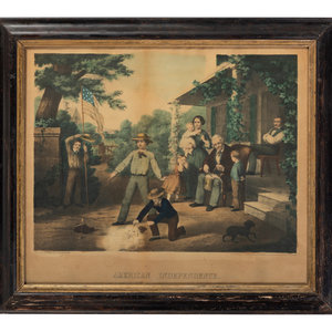Three Framed American Lithographs