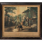 Three Framed American Lithogra