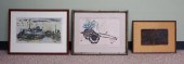 THREE FRAMED ARTWORKS, FRAME L