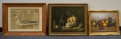 THREE FRAMED ARTWORKS: STILL L