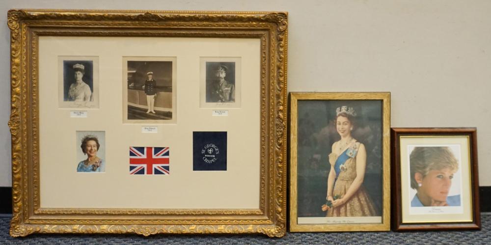 THREE FRAMED AUTOGRAPHED