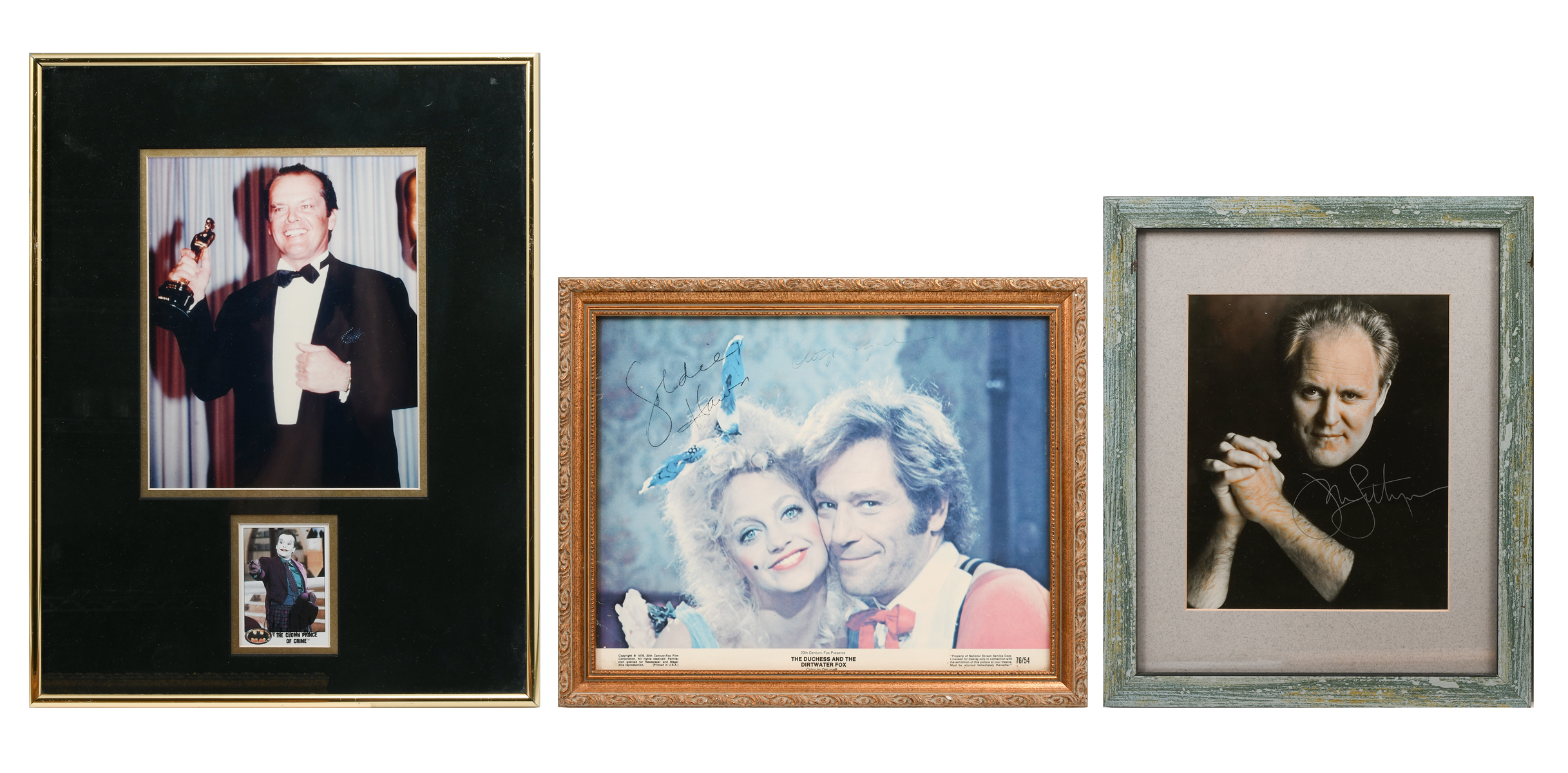 THREE FRAMED AUTOGRAPHED STAR