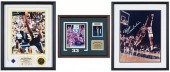 THREE FRAMED BASKETBALL AUTOGR