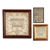 THREE FRAMED BRITISH SAMPLERS<