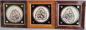 THREE FRAMED CHINA TRADE PAINT