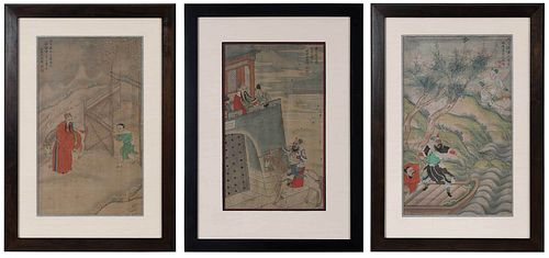 THREE FRAMED CHINESE