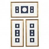THREE FRAMED COLLECTIONS OF GR
