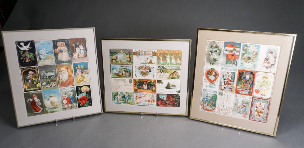 THREE FRAMED COLLECTIONS OF