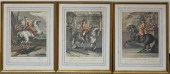 THREE FRAMED COLORED PHOTOGRAV