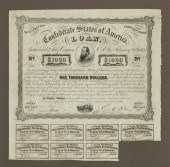 THREE FRAMED CONFEDERATE LOAN