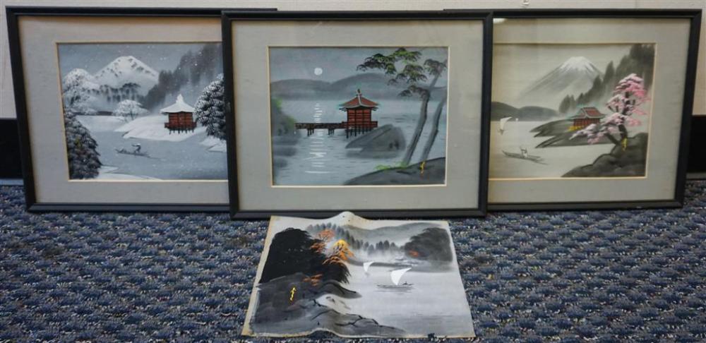 THREE FRAMED EAST ASIAN SEASONAL