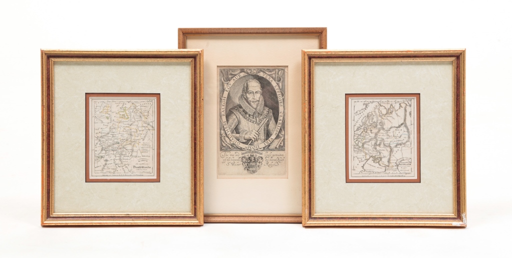 THREE FRAMED ENGRAVINGS. Two