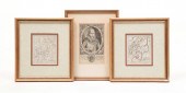 THREE FRAMED ENGRAVINGS. Two e