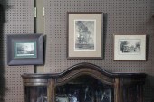THREE FRAMED ETCHINGS. One dep