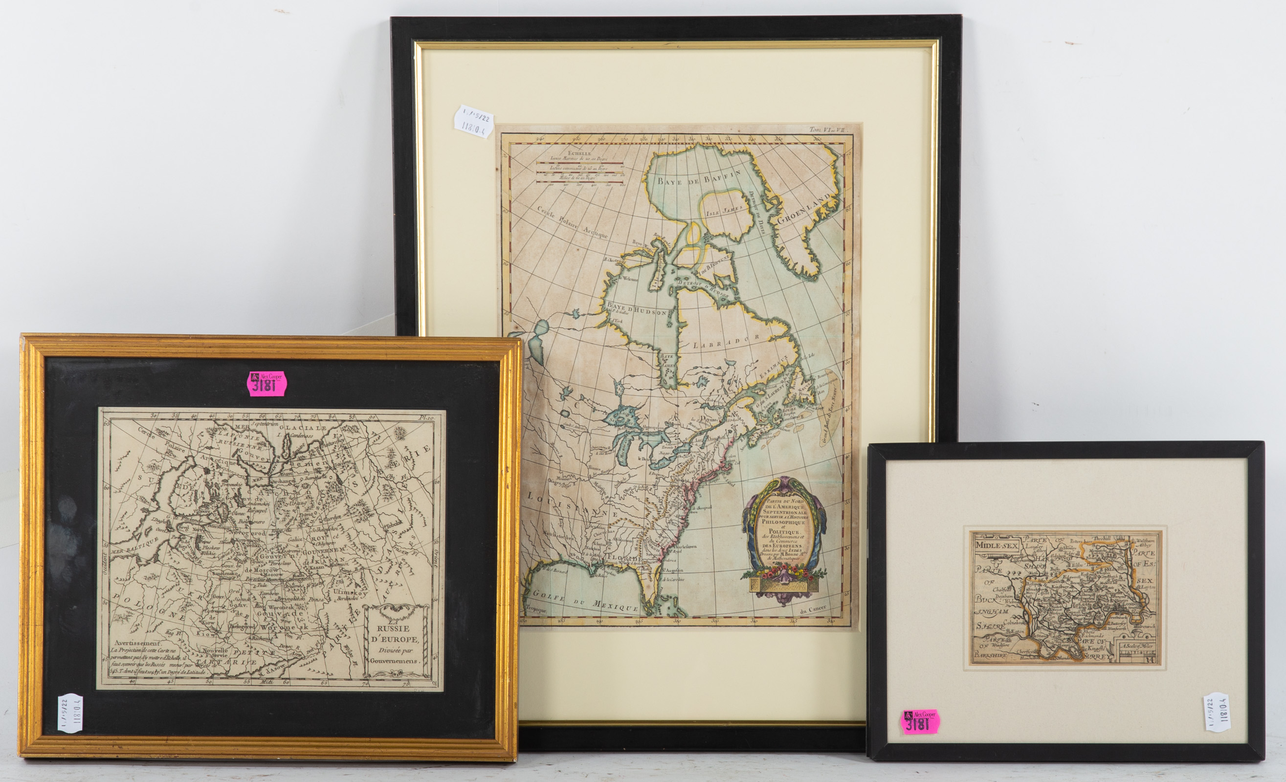 THREE FRAMED EUROPEAN ANTIQUE