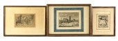 THREE FRAMED EUROPEAN PRINTS,