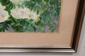 THREE FRAMED FLORAL ARTWORKSTh