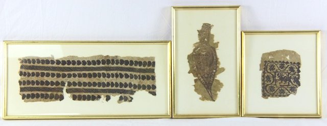 Three framed fragments possibly