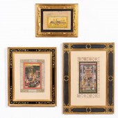 THREE FRAMED INDO-PERSIAN STYL